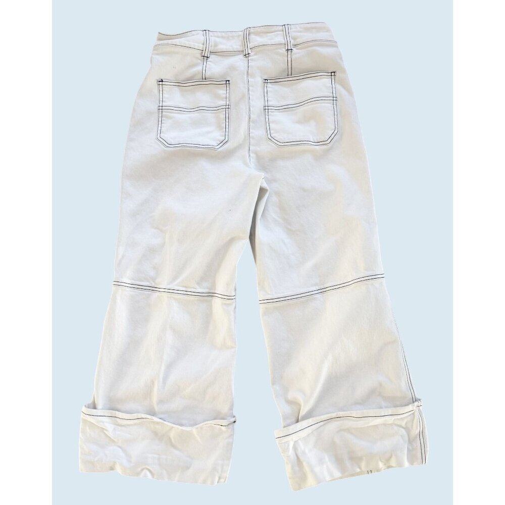 ANTHROPOLOGIE / MAEVE Joss Contrast Stitch Utility Pant Jean Size 6 - Picture 5 of 8